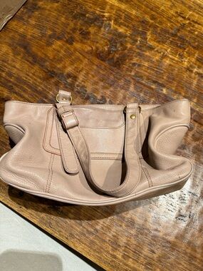 HOBO Blush Taupe Leather Shoulder Bag